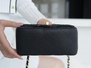 CF Classic Flap |荔枝纹 方胖子 黑金 图5