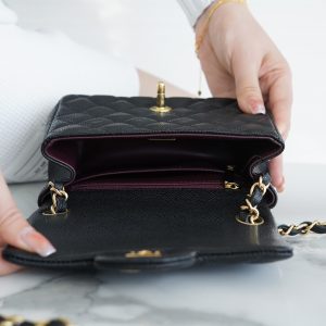 CF Classic Flap |荔枝纹 方胖子 黑金 图8