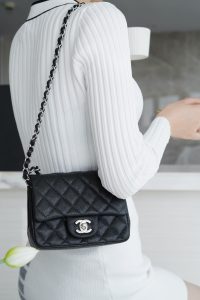 CF Classic Flap |荔枝纹 方胖子 黑银 图5
