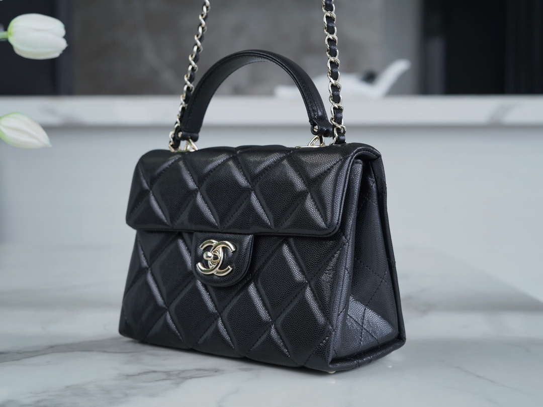 CHANEL 24p 手柄kelly盒子 黑色小号 图4