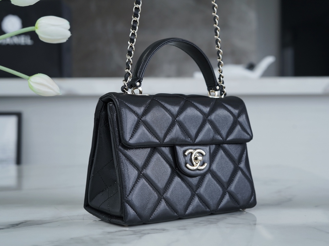 CHANEL 24p 手柄kelly盒子 黑色小号 图7
