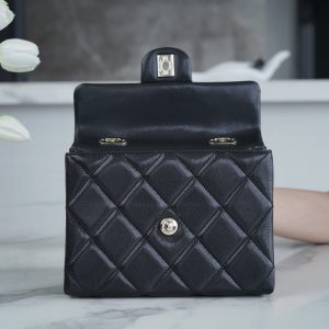 CHANEL 24p 手柄kelly盒子 黑色小号 图5