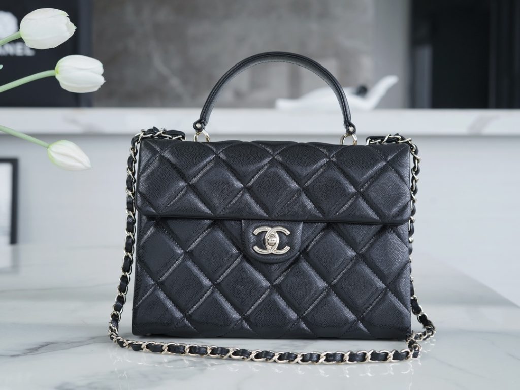 CHANEL 24p 手柄kelly盒子 黑色大号 图1