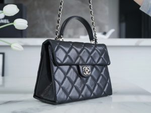 CHANEL 24p 手柄kelly盒子 黑色大号 图7
