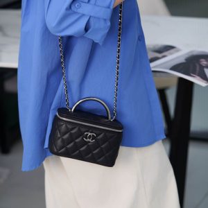 Chanel 25P 隐藏款 手柄长盒子包 荔枝牛 图4