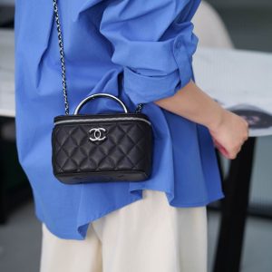 Chanel 25P 隐藏款 手柄长盒子包 荔枝牛 图6