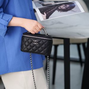 Chanel 25P 隐藏款 手柄长盒子包 荔枝牛 图7
