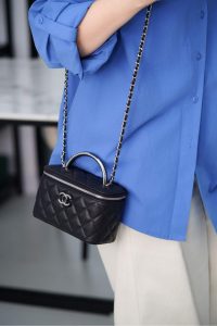 Chanel 25P 隐藏款 手柄长盒子包 荔枝牛 图8