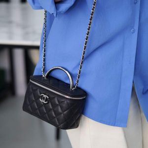 Chanel 25P 隐藏款 手柄长盒子包 荔枝牛 图8
