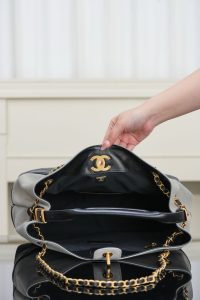 Chanel 25A 麂皮购物袋 灰色小号 图8