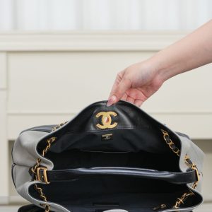 Chanel 25A 麂皮购物袋 灰色小号 图8