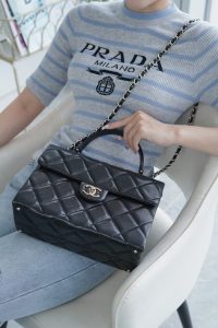 CHANEL 24p 手柄kelly盒子 黑色大号 图1