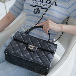 CHANEL 24p 手柄kelly盒子 黑色大号 图1