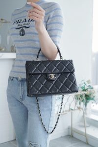 CHANEL 24p 手柄kelly盒子 黑色大号 图4