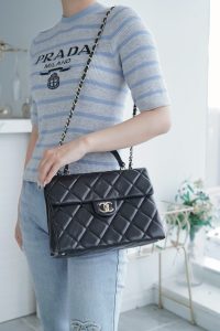 CHANEL 24p 手柄kelly盒子 黑色大号 图6
