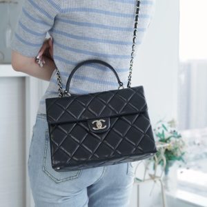 CHANEL 24p 手柄kelly盒子 黑色大号 图5