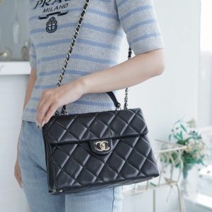 CHANEL 24p 手柄kelly盒子 黑色大号 图6