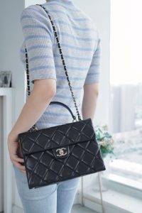CHANEL 24p 手柄kelly盒子 黑色大号 图7