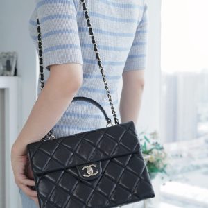 CHANEL 24p 手柄kelly盒子 黑色大号 图7