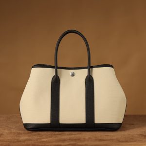 Hermes 爱马仕 Garden Party 30 布配黑皮花园包 图1