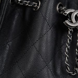 Chanel 26C系列 25bag mini鱼子酱 黑球银 图1