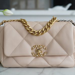 °CHANE·L春夏新品 19bag 浅杏 小号 图1