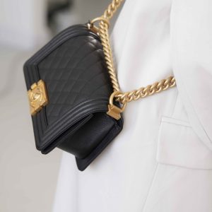 Chanel leboy 小球纹黑金小号 图4