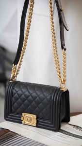 Chanel leboy 小球纹黑金小号 图7