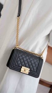 Chanel leboy 小球纹黑金小号 图8
