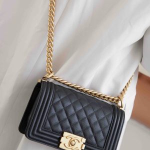 Chanel leboy 小球纹黑金小号 图8
