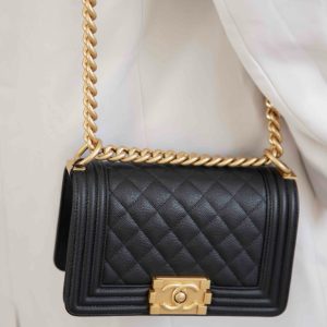 Chanel leboy 小球纹黑金小号 图9