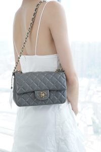 CF Classic Flap |羊皮 MINI 深灰色 图8