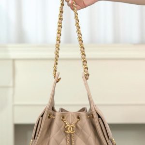 Chanel small hobo 杏色鱼子酱 小号 图1