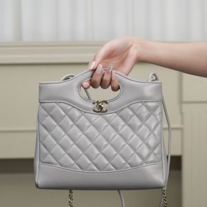 Chanel 31bag mini 浅灰 图6