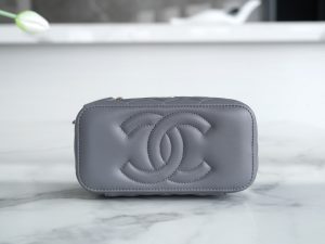 Chanel 23k 小双C”手柄长盒子 灰色 图9