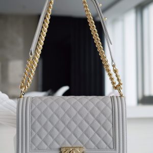 Chanel Leboy 大球纹 灰色中号▫ 图1
