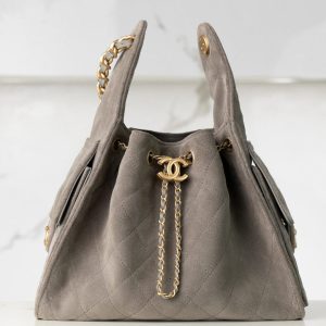 Chanel 灰色麂皮hobo 小号 图2