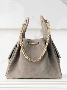 Chanel 灰色麂皮hobo 小号 图3