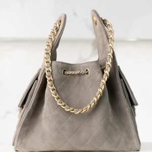 Chanel 灰色麂皮hobo 小号 图3