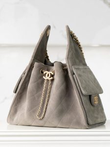 Chanel 灰色麂皮hobo 小号 图4