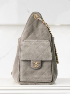 Chanel 灰色麂皮hobo 小号 图5