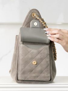 Chanel 灰色麂皮hobo 小号 图6