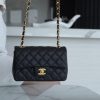 CF Classic Flap |荔枝纹 Mini 黑金 图1