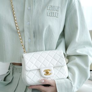 Chanel 金属球方胖子 白色 图9