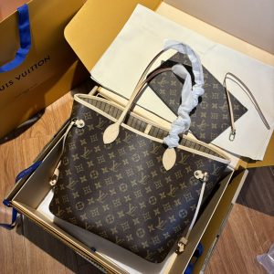 Neverfull中号购物袋棕色内里 图1