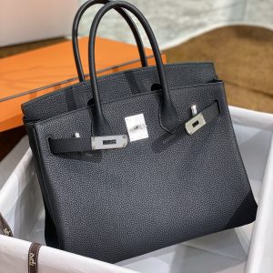半手工 birkin 30cm 黑色 金银 图1