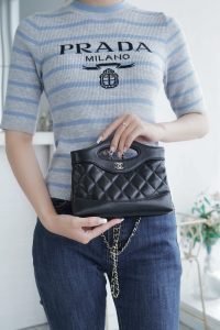 CHANEL 横款31bag nano 黑色 图6