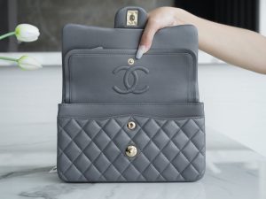 CF Classic Flap|小号 羊皮 深灰ʚྀིɞ 图6