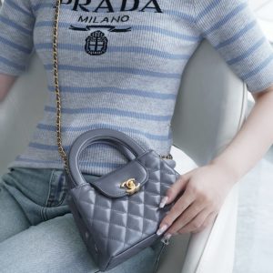 CHAENL Kelly手柄包 大号 深灰色 图4