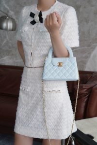 CHAENL 新色 Kelly手柄包 冰川蓝 图7